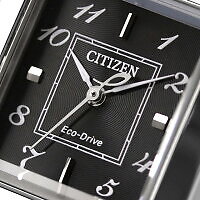 Pre-owned Citizen L Square Collection Ew5600-10e Black Women's Watch In Box