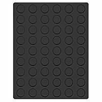 LINDNER 2154CE Velourseinlagen Einlagen Carbo Schwarz 54x 25,75 mm runde Fächer