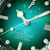 Pre-owned Orient Star Rk-au0602e Green Diver 1964 2nd Edition Men's Watch In Box