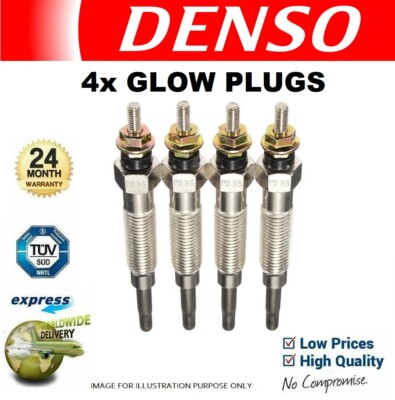 4x DENSO GLOW PLUGS for VW SCIROCCO 2.0 TDI 2010-2017