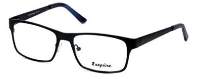 Esquire Designer Titanium Reading Glasses&Hard Case EQ8651 Black Metal 54mm+1.25