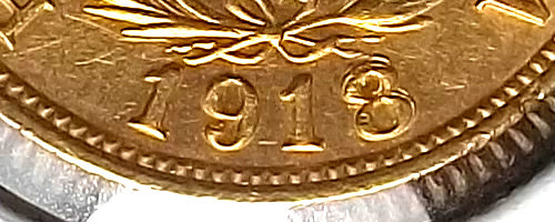 PERU - 1918 - 1 LIBRA - 1L - KM-207 - GOLD