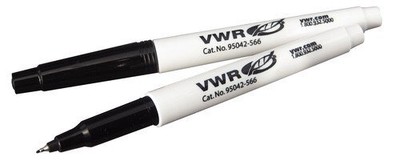 VWR 95042-566 -Resistant Laboratory Marker Black Ink Pack of 12