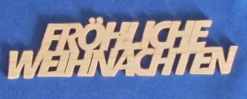 Frohliche Weihnachten Ornament - Merry Christmas In German - Hand