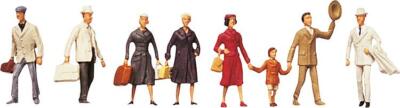 Faller HO Scale Model Figure/Peo​ple Set Pedestrians Train Passengers 4 9-Pk