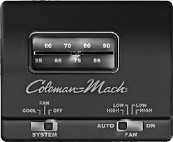 Coleman 7330-3861 Wall Thermostat Analog (Cool  Ony)- Black Brand New OEM