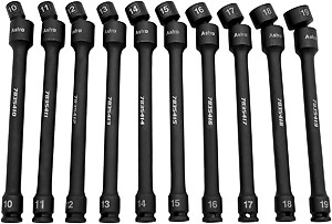 Astro Pneumatic 78354 10 Piece 3/8" Drive Metric Pinless Universal Impact