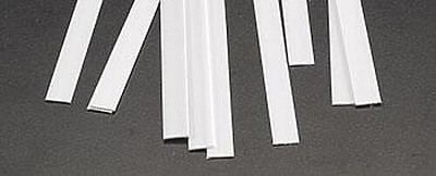 Plastruct Rectangle Strip Styrene .020x1/4x10 (10) - #90729