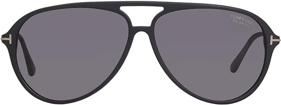 Pre-owned Tom Ford Samson Ft0909 02d Matte Black Polarized Smoke 62 Mm Men's Sunglasses In Gray