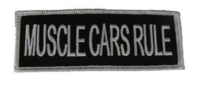 MUSCLE CARS RULE PATCH HIGH PERFORMANCE AUTO V8 ENGINE CLASSIC ENTHUSIAST