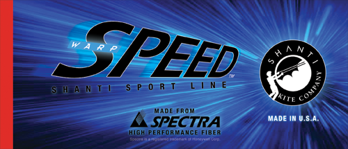 100' 300-lb. Shanti Sport Kite Spectra Warp Speed Line Set Made in the USA