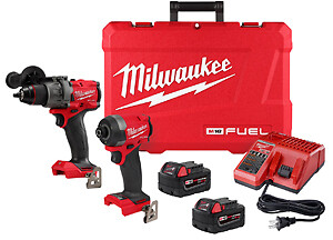 Milwaukee Electric 3697-22 M18 Drill And Hex Impact Combo Kit