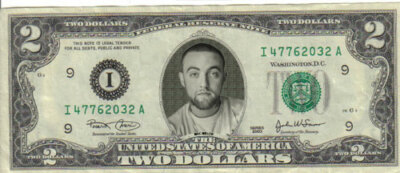 Mac Miller $2 Dollar bill Mint real