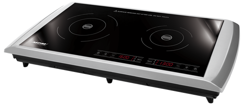 Induktionskochfeld von MPM mit 2 Induktionskochplatten mobil 2900 Watt LED Touch