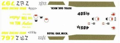 Fred Cady 459 Royal Pontiac 62 Pontiac 1/25 Drag decal