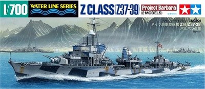 Tamiya 31908 1/700 Scale Model Kit WWII German Zerstorer