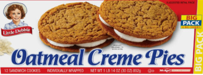 LITTLE DEBBIE 'Oatmeal Creme Pies' Sandwich Cookies einzeln verpackt 852 gr USA