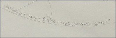 Guillaume AZOULAY Large ORIGINAL DRAWING Study Aries Ram Zodiac Signed Artwork