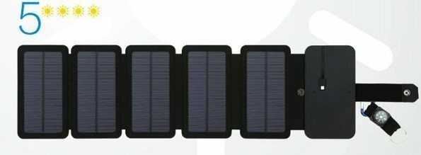 KERNUAP SunPower Folding 10W Solar Cells Charger 5V 2.1A USB Output Devices Port