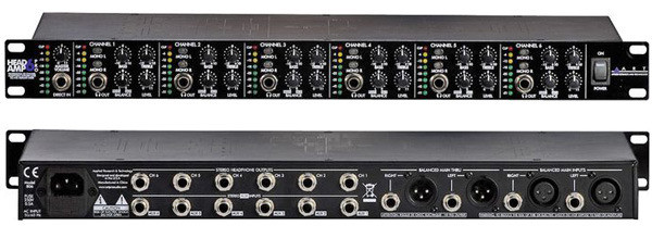ART HeadAmp6 Pro 6 Ch Pro Audio Headphone Amp Amplifier