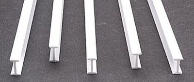 Plastruct I Beam Styrene 7/16 (5) - Model Scratch Building Plastic Strips