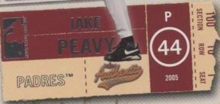 2005 Fleer Authentix - Jake Peavy #93