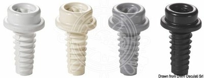 CAF-COMPO universal composite screw studs grey metric thread 10 mm 100 pcs
