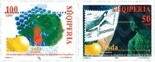 Buy Albania stamps 2002. 50th ANNIVERSARY OF IFSDA. Set MNH