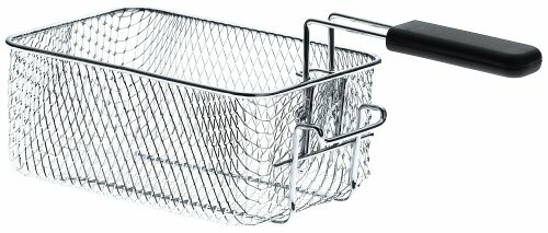 Deep Fryer Basket Cooking Fried Food Compact 1.1-Liter Brushed Stainless Steel