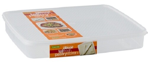Decor TELLFRESH PASTRY STORER 30.1x30.1x4.5cm 2.5L Freezer Safe, Stackable