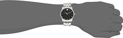 Pre-owned Movado Men's 0606878 Analog Display Swiss Quartz Silver Men's Watch