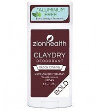 Zion Health Clay Dry Bold Веганский дезодорант с черной вишней 2,5 унции стик