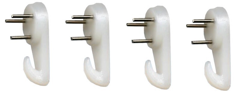 Set 4 Pezzi Ganci Per Quadri Da Parete In Nylon Con Chiodini 5cm dfh