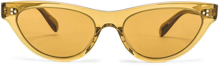 OLIVER PEOPLES OLIVER PEOPLES ZASIA CAT EYE DARK HONEY AMBER SUNGLASSES OV5379SU 1673R5 53