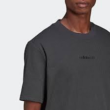 

Мужская вафельная футболка Adidas Original, черная, маленькая, Карбон, HP0419
