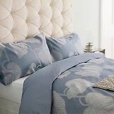 Brand New Laura Ashley Smoky Blue Grey Jacquard Manhattan Double