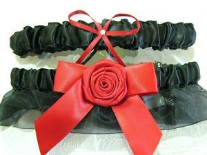 Black Bridal Garters