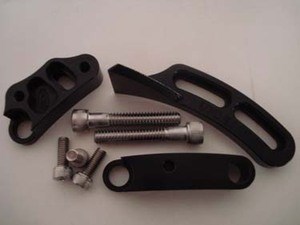 SBF timing pointer (Adjustable Billet Black) 2 O'Clock small block ford