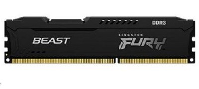Kingston FURY Beast Black 8 GB 1600 MHz DDR3 CL10 Desktop Memory Single Module K