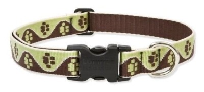 Lupine 1'' wide MUD PUPPY Adjustable Dog Collar Size 16-28'' RETIRED PATTERN