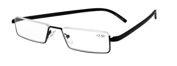 Moxxi Lesebrillen 31632 10 dpt 278 Damen Brille Metall Oval Schwarz