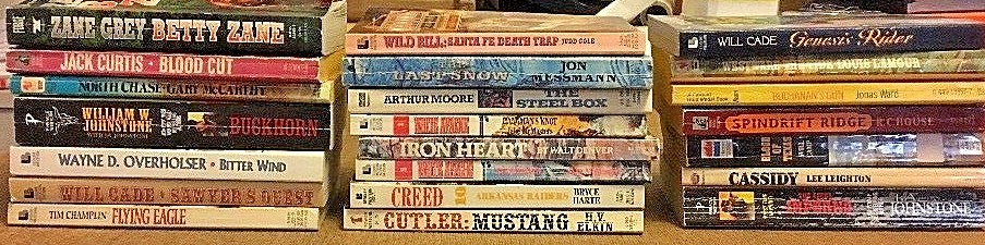 Lot of 22 Assorted WESTERN Paperback BOOKS Some VINTAGE Cowboys