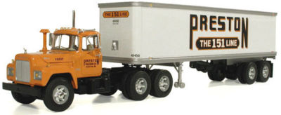 HUGE 17 INCH LONG TANDEM TANDEM PRESTON THE 151 LINE TRACTOR TRAILER BIG RIG