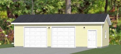 720 Sqft 30x24 2 Car Garage With Carport Pdf Floor Plan Model 10k