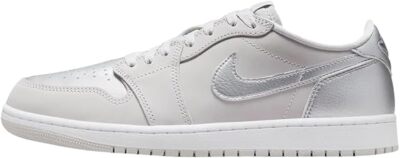 Мужские кроссовки Jordan 1 Retro Low OG нейтрально-серого цвета/серебристый металлик (CZ0790 002)