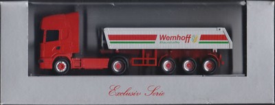 Scania-124 Wemhoff Baustoffe Kipp Sattel Herpa