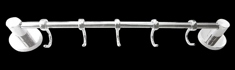 Appendi Porta Asciugamani Parete Bagno Acciaio 5 Ganci Posti Cromato dfh