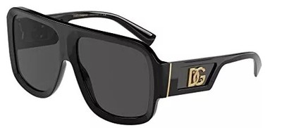 Pre-owned Dolce & Gabbana Dg4401-50187-58 Black Sunglasses In Gray