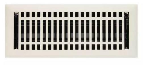 Signature Hardware Contemporary Steel Floor Register 4x12 Almond Finish