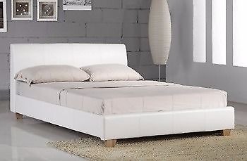 Bed Frames & Divan Bases Helpful 4ft6 Double Size Leather Beds Black/ Brown/ White Beds & Mattresses